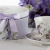 Teaware The Tea Shoppe | Purple Elegance Porcelain Cup And Saucer