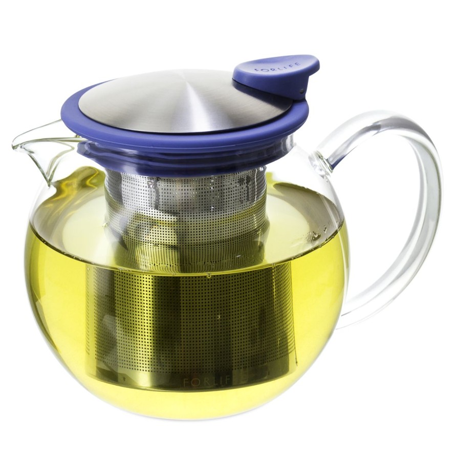 Teaware The Tea Shoppe | Bola Glass Teapot With Basket Infuser