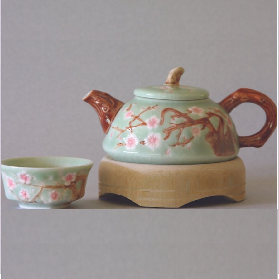 Teaware The Tea Shoppe | Plum Teapot & 4 Cups