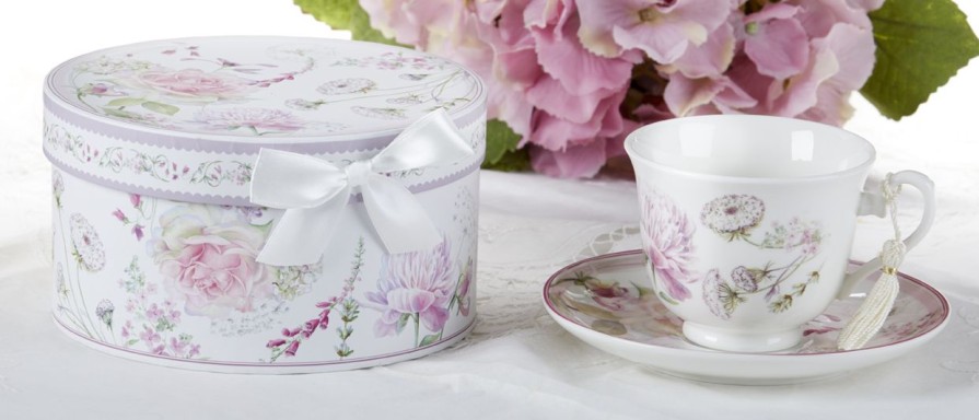 Teaware The Tea Shoppe | Moon Rose Porcelain Cup And Saucer