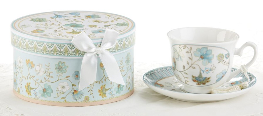 Teaware The Tea Shoppe | Blue Romance Porcelain Cup And Saucer