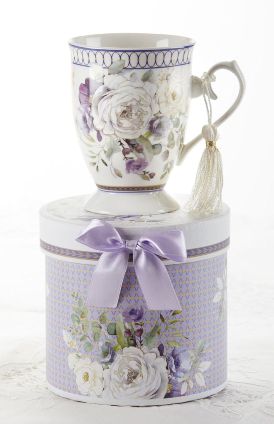 Teaware The Tea Shoppe | Purple Elegance Porcelain Mug