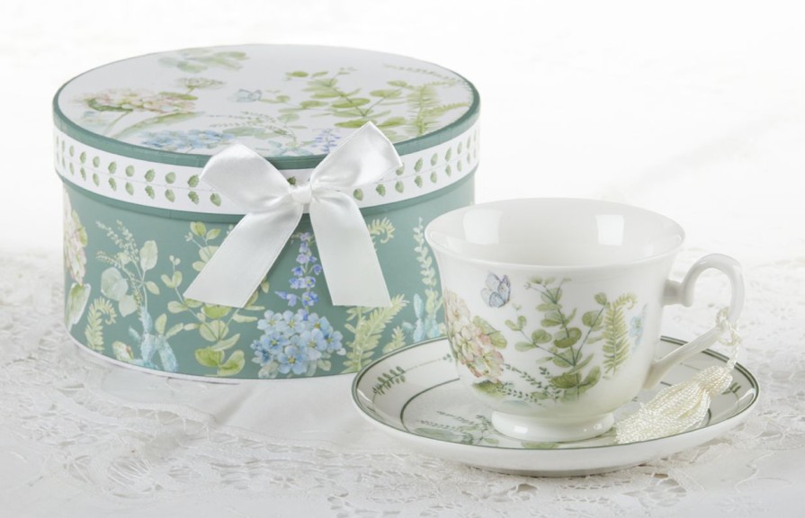 Teaware The Tea Shoppe | Hydrangea Porcelain Cup And Saucer